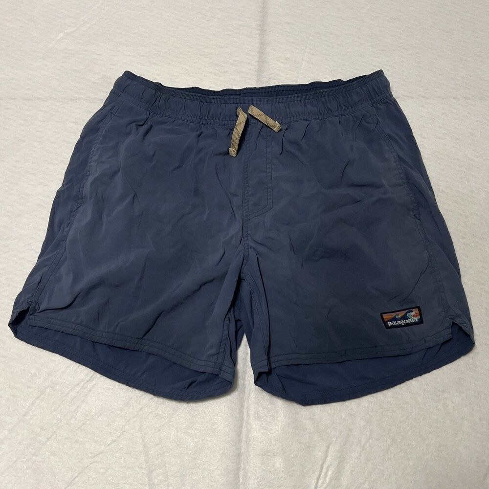 Patagonia Blue Gray Swim Trunks Shorts Bathing Suit - Men's Medium
